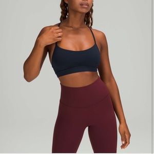 Lululemon Flow Y Bra, A-C Cups, True Navy, Size 4